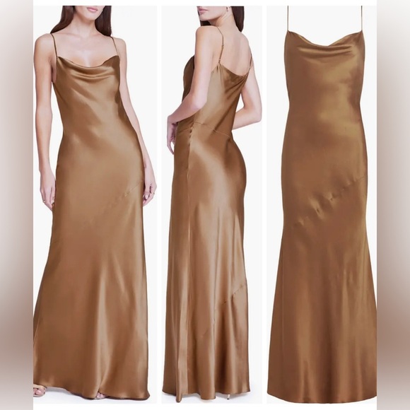 NWT L’AGENCE Adrianne Silk Satin Dress Size 2 - Picture 8 of 12